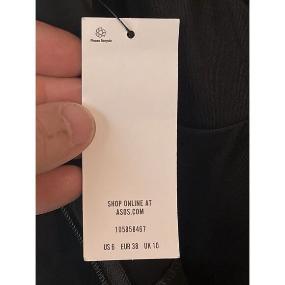 Miss Selfridge By ASOS Jumpsuit Womens Size 6 Black Sleeveless Mock Neck NEW - Picture 10 of 13